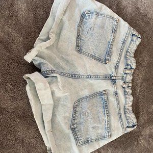 High wasted ripped shorts.